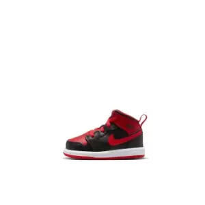 Image of Jordan Jordan 1 Mid Bred Td, Black/Fire Red-White, Unisex, Trainers toddler, DQ8425-060