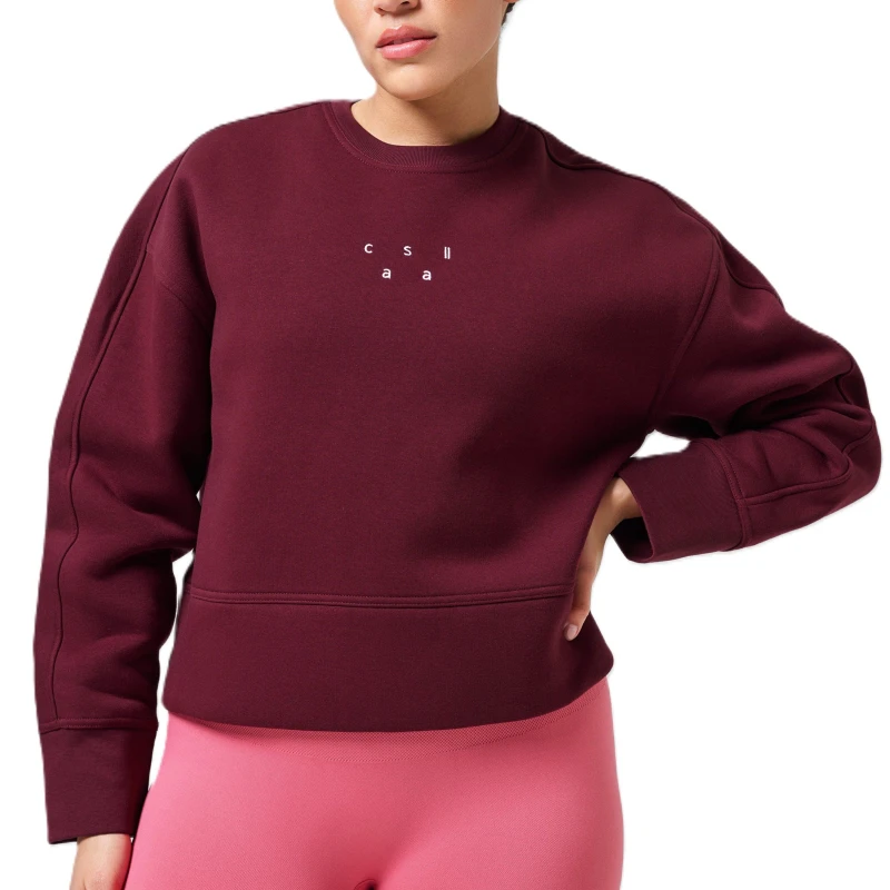 Image of Casall Womens Box Neck Sweatshirt Red female 10 (S)