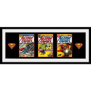 Image of Superman 3 Comics Framed Collector Print