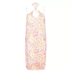 Image of I Saw It First Mesh Halter Dress - Multi