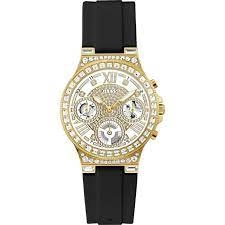 Image of Guess Gold And Black 'Moonlight' Fashion Watch - GW0257L1 - multicoloured