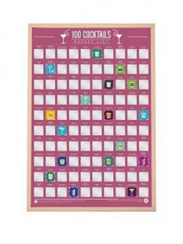 Image of Gift Republic 100 Cocktail Bucket List Scracth Off Poster