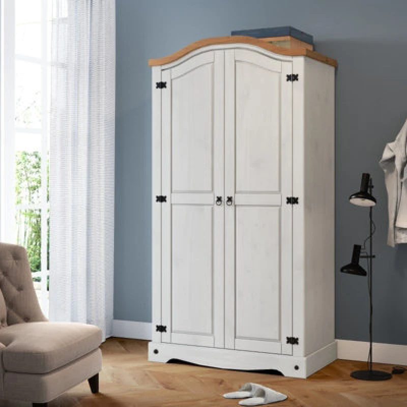 Image of MERCERS FURNITURE Corona White 2 Door Arch Top Wardrobe 5060765292084