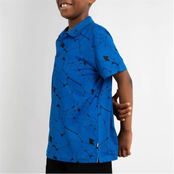 Image of Calvin Klein Golf Klein G Print Polo - Blue