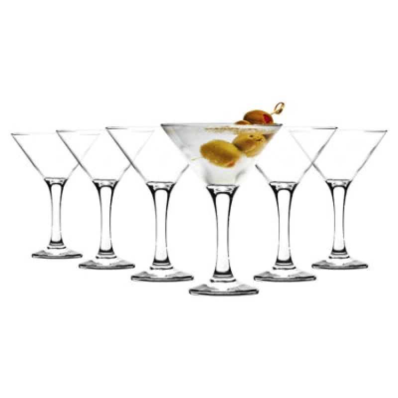 Image of Rink Drink Martini Glasses - 175ml - Clear - Pack of 6 Clear