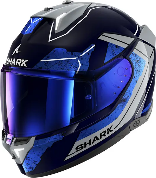 Image of Shark Skwal i3 Rhad Helmet, blue-silver, Size 2XL for Men