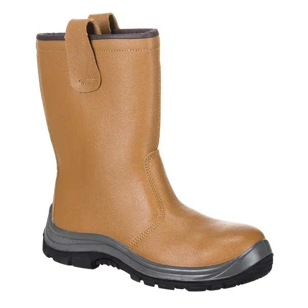 Image of Portwest Steelite S1P CI HRO Safety Rigger Boots FW12TAR43 Colour: Tan