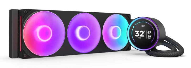 Image of Nzxt NZXT Kraken Elite 420 RGB Processor All-in-One liquid cooler 14cm Black RL-KR42E-B2
