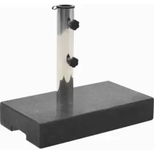 Image of Parasol Base Granite 25 kg Rectangular Black Vidaxl Black
