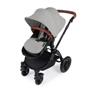 Image of Ickle Bubba Stomp V3 i-Size Travel System with Isofix Base - Silver on Black with Tan Handles
