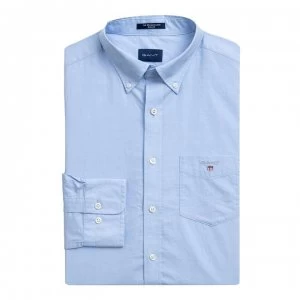 Image of Gant Broadcloth Shirt - Pale Blue