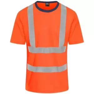 Image of PRO RTX High Visibility Mens T-Shirt (L) (Orange/Navy)