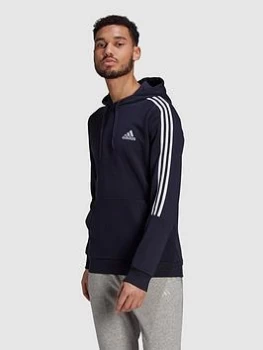 Image of adidas Cut 3-Stripe Hoodie - Navy/White Size XS Men