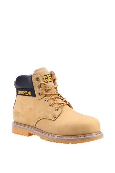 Image of CAT Safety 'Powerplant S3' Leather Safety Boots Camel