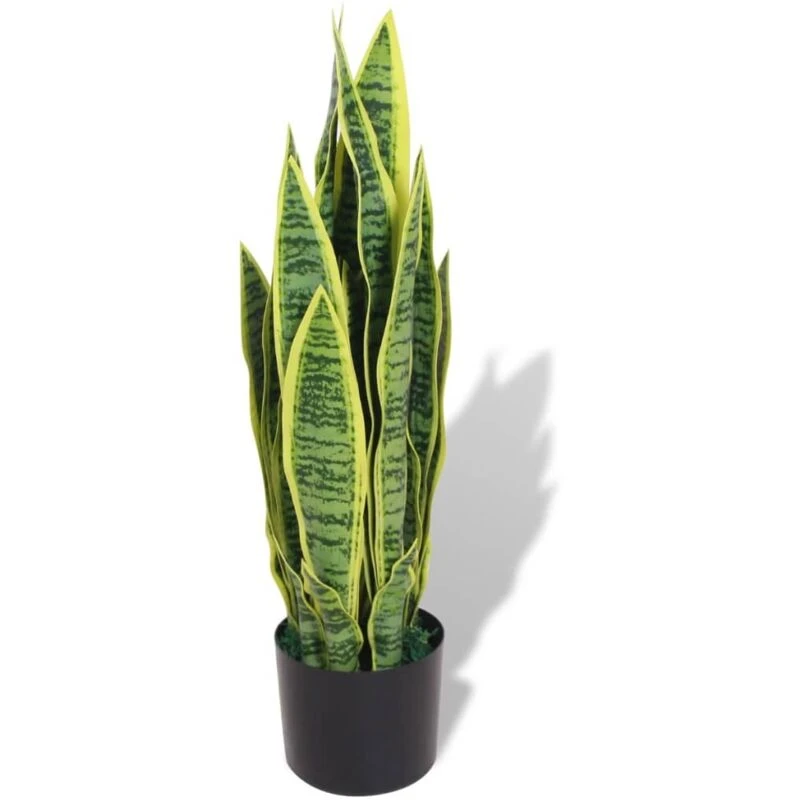 Image of vidaXL Artificial Sansevieria Plant with Pot 65cm Green Indoor Lifelike Fake