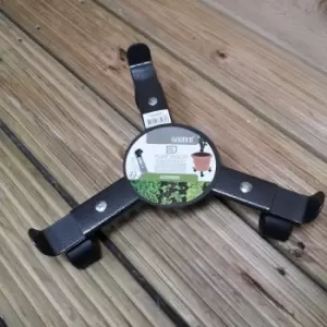 Image of Adjustable Metal 30cm Round Plant Pot Caddy/Flower Pot Stand / Plant Trolley on Wheels