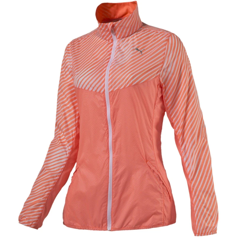 Image of Puma (12) Graphic Woven Jacket Womens Orange female 8 (XS)