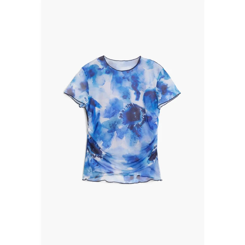 Image of Desigual Womens T-Shirt Desigual Repris Aura Bleu Female S