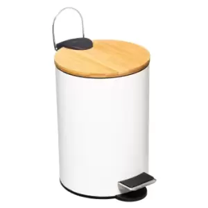 Image of Modern 3 Litre Waste Bin White