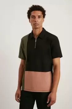 Image of Premium Short Sleeve Tri Block Polo