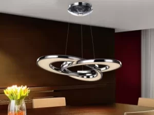 Image of Anisia Integrated LED Crystal Ceiling Pendant Chrome