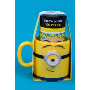 Image of Minions Shaped Mug and Puzzle Set