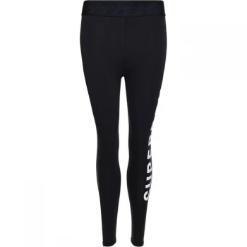 Image of Superdry Essential 7/8 Leggings - Black/White 3B1