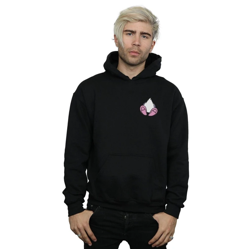 Image of Disney Men Daisy Duck Backside Breast Print Hoodie in Black Size: Small Black S Male 5059114692132