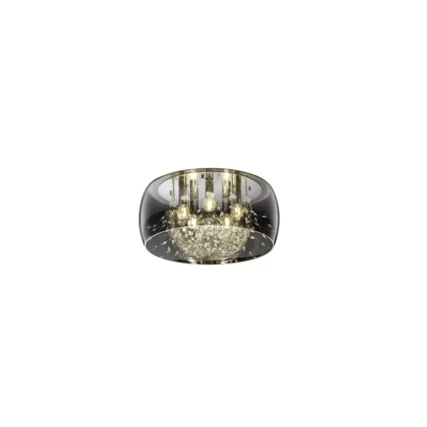 Image of Crystel Modern 5 Light Ceiling Light Chrome