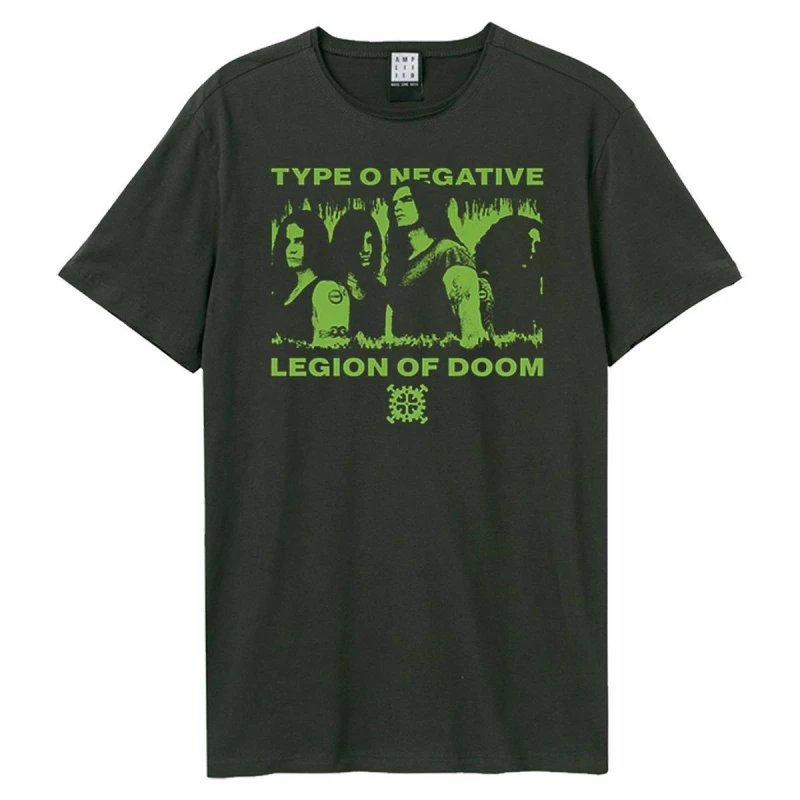 Image of Amplified Amplified Men Legion Of Doom Type O Negative T-Shirt in Charcoal Size: Small Charcoal S Male 5063470364428