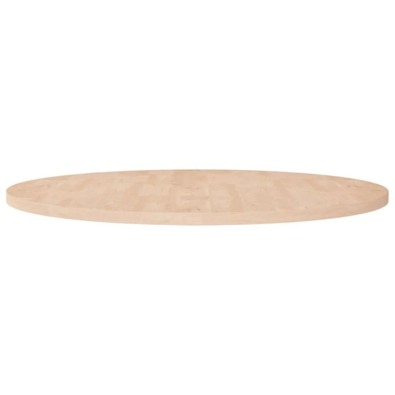 Image of Vidaxl Round Table Top Ã?90X2,5cm Untreated Solid Wood Oak, Brown 342906