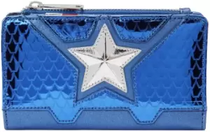 Image of Captain America Loungefly - Shine Captain America cosplay Wallet blue red white