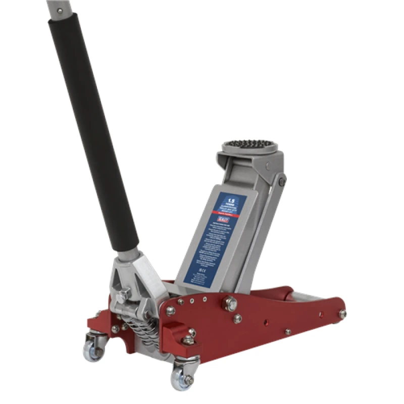 Image of Sealey Trolley Jack 1.5 Tonne Aluminium/Steel Rocket Lift RJAS1500
