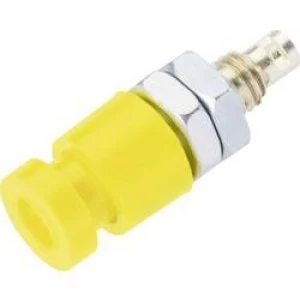 Image of Jack socket Socket vertical vertical Pin diameter 2.4mm Yellow
