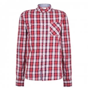 Image of Lee Cooper Long Sleeve Check Shirt Mens - Red/White/Navy
