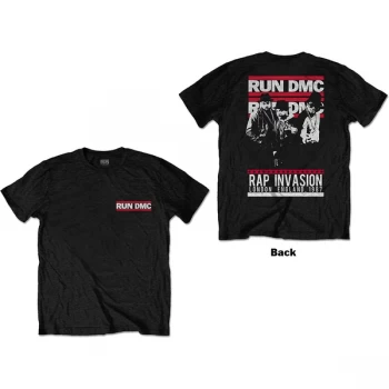 Image of Run DMC - Rap Invasion Unisex Medium T-Shirt - Black