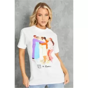 Image of I Saw It First Voxi Graphic Oversized T Shirt - White