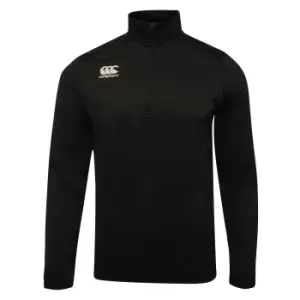 Image of Canterbury Mens Club Zip Neck Track Top (L) (Black)
