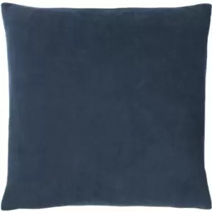 Image of Furn Kobe Soft Faux Velvet Cushion Cover, Navy, 50 x 50 Cm