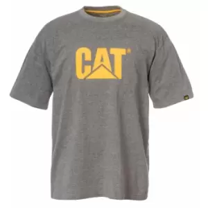 Image of Caterpillar Mens TM Logo Short Sleeve T-Shirt (M) (Dark Heather Grey)