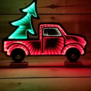 Image of 40cm Red and Green LED Infinity Truck Christmas Decoration