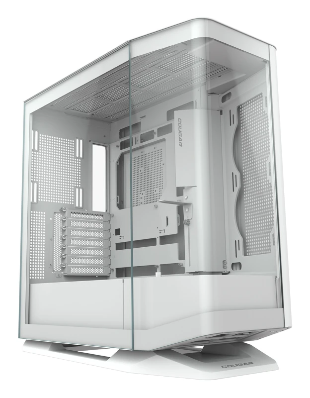 Image of CGR-58M6W Cougar FV270 Curved Glass Mid Tower RGB LED White PC Case - E-ATX Support CGR-58M6W
