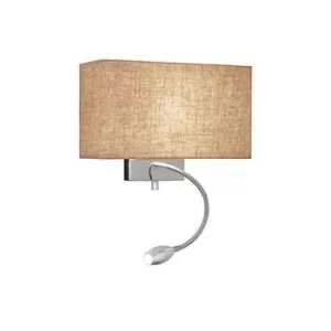 Image of Hotel 1 Light Indoor Wall Light Canvas, E27