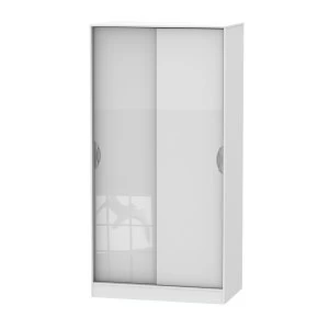 Image of Indices Ready Assembled Sliding Door Robe Dresser - White
