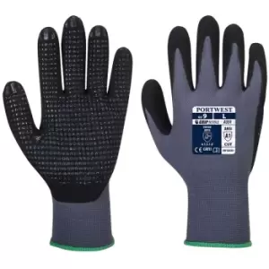 Image of A351G8RM - sz M DermiFlex Plus Glove - Grey/Black - Grey/Black - Portwest