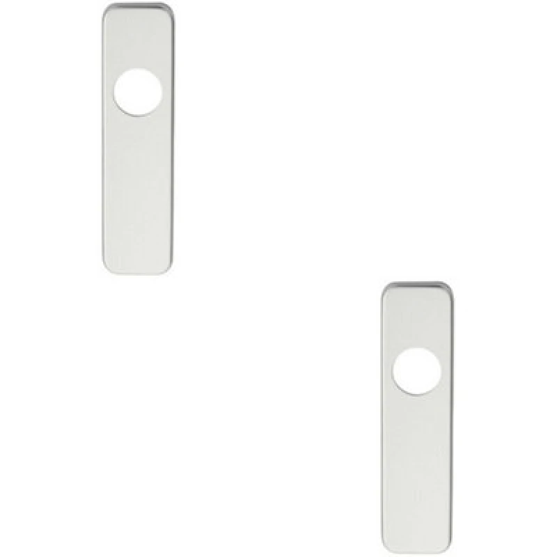 Image of Loops 2x PAIR Door Handle Latch Plate for Safety Levers 154 x 40mm Satin Aluminium Multi unisex