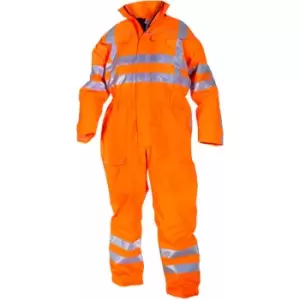 Image of Hydrowear - UELSEN SNS HI VIS WATERPROOF QUILTED COVERALL Orange LGE - Orange - Orange