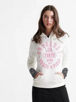 Image of Superdry Track & Field Hoodie - Cream, Size 8, Women