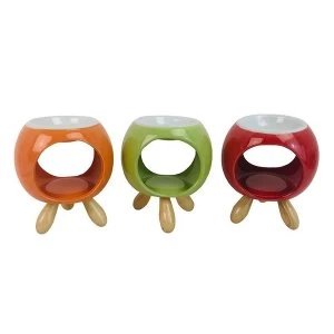 Image of Round Ceramic Oil Burner with Feet