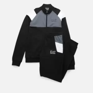 Image of EA7 Boys' Train Colour Tracksuit - Black - 6 Years
